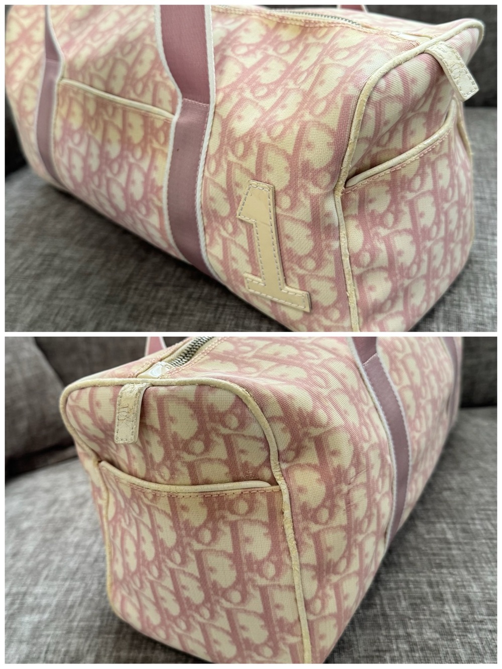Vintage Christian Dior Pink Trotter No. 1 Boston Bag Y2K Galliano Era - Picture 5 of 16